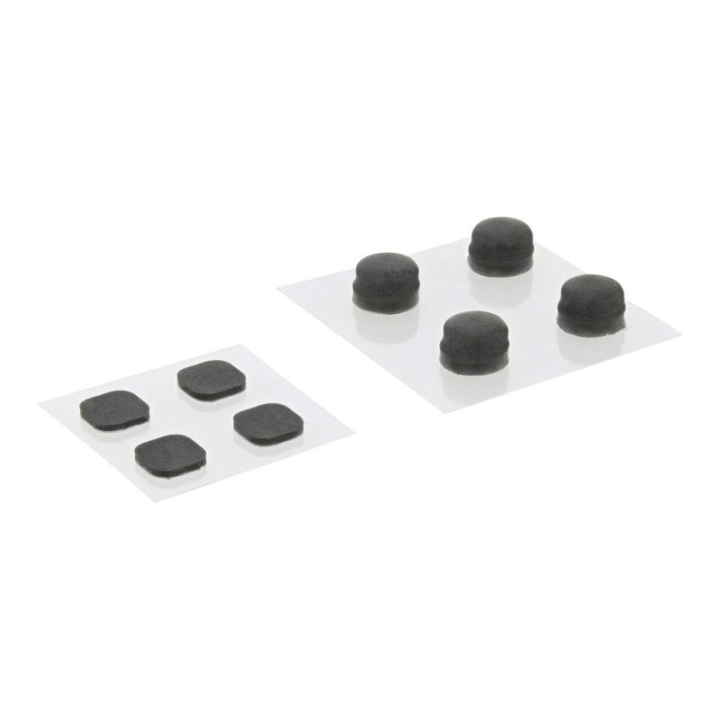 NSLikey Front Back Screw Rubber Feet Cover Upper LCD Screen Screws Cover Rubber Replacement for New 3DS XL/LL (Black) - Image 1
